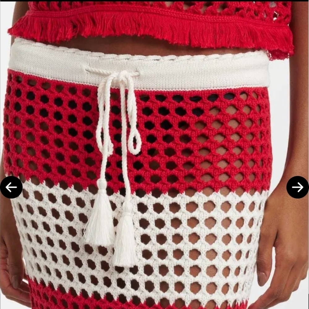 Farm Rio NWOTs Striped Crochet Skirt Set - Picture 11 of 12